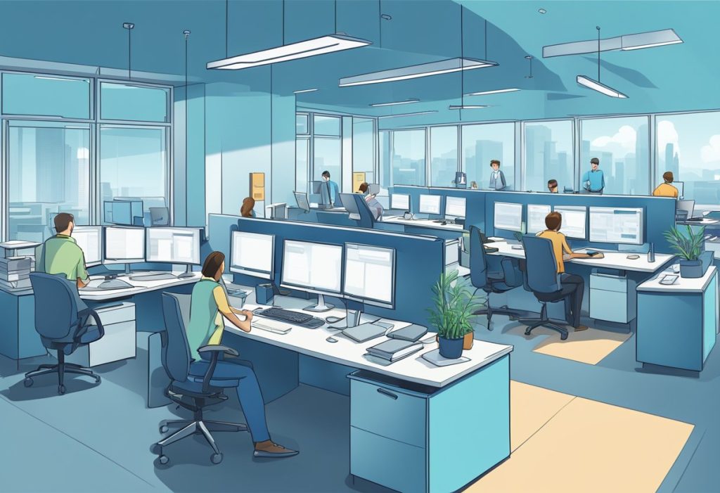 blue hue office